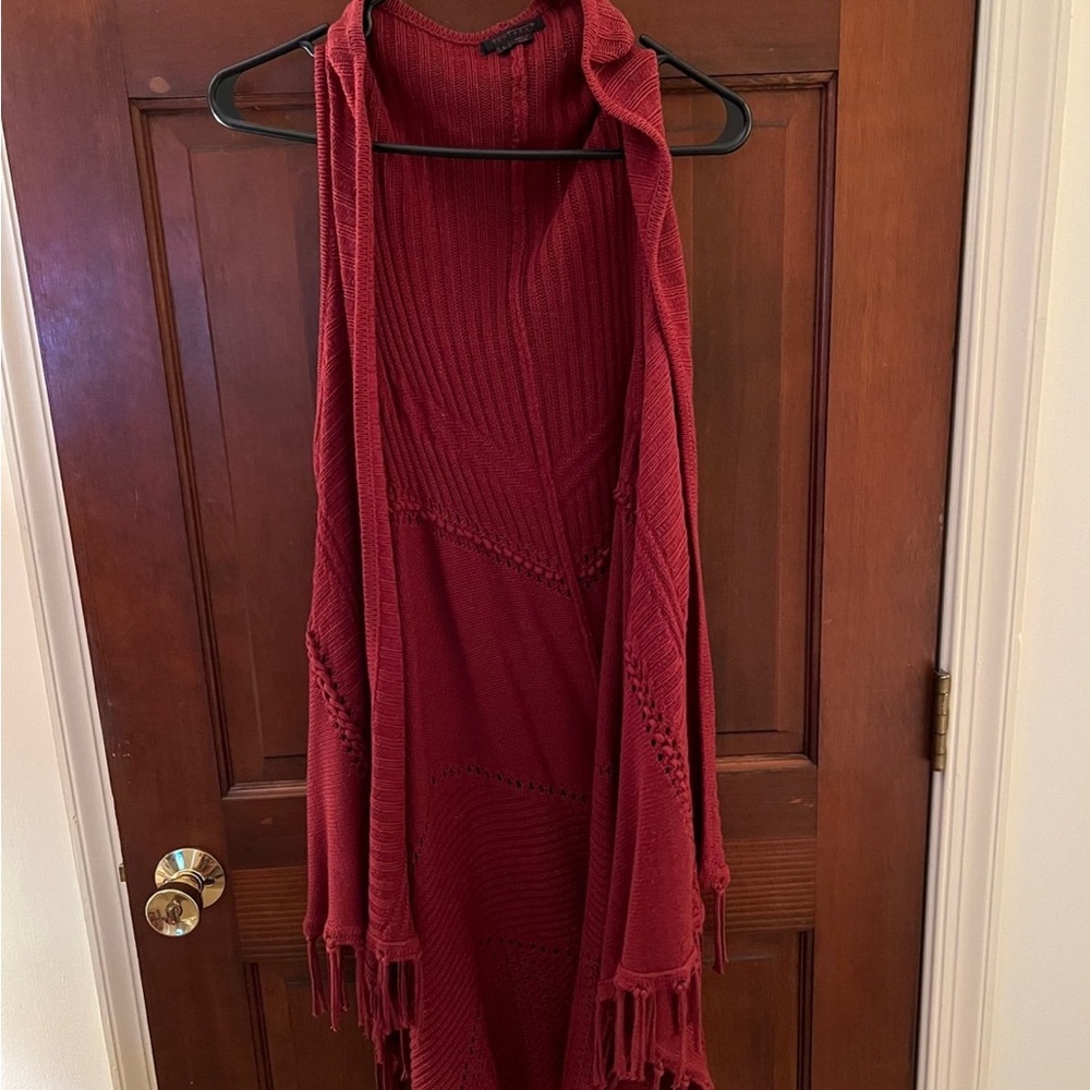 Red Knit Sweater Vest